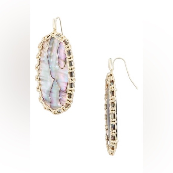 Kendra Scott Jewelry - KENDRA SCOTT Elle Macrame Drop Earrings In 14k Gold/ Nude Abalone